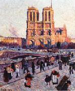 Maximilien Luce The Quai Saint-Michel and Notre-Dame oil on canvas